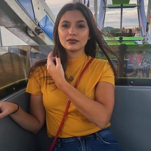 Yellow Mock Turtleneck